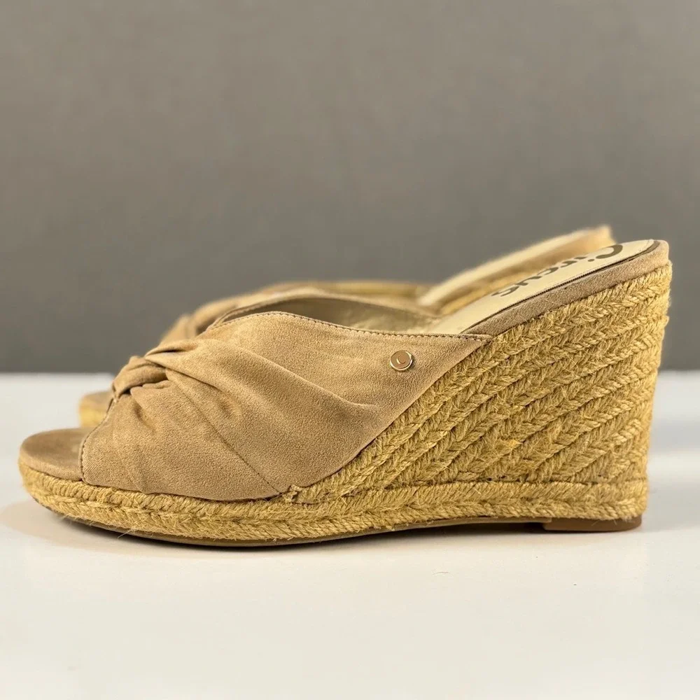 Circus by Sam‎ Edelman Women's Tan Espadrille Wedge Sandals Size 9.5